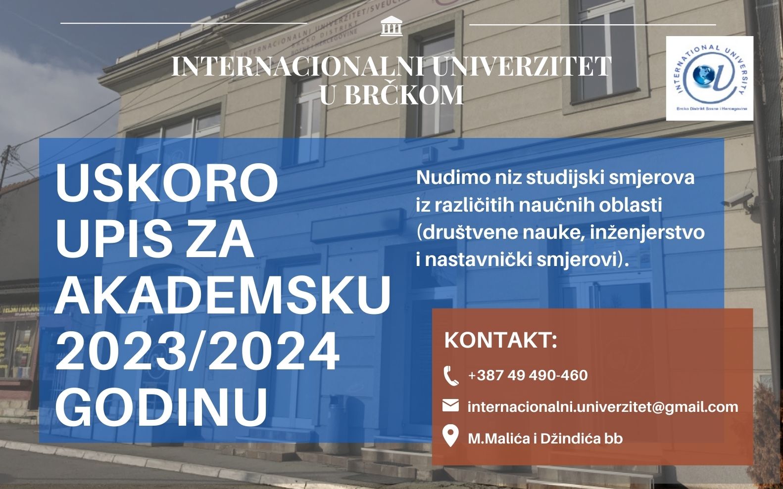 USKORO UPIS ZA AKADEMSKU 2023/2024. GODINU